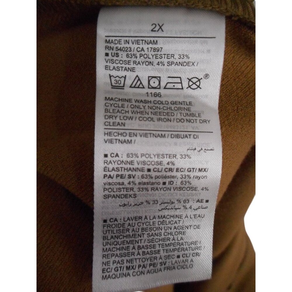 OLD NAVY TAYLOR WIDE LEG HIGH WAIST Pleated TROUSER Sz 3X Taupe - Picture 3 of 7